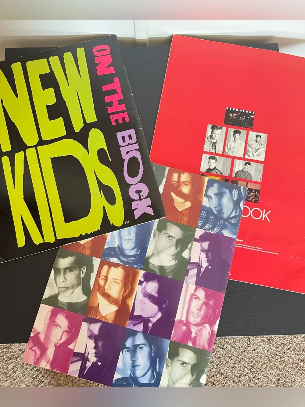 3 New Kids on the Block Concert Program Books and Poster Book